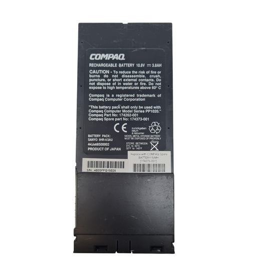 Laptop Battery 174373-001 For Compaq Armada 110s Notebook 100 219678-004  10.8V