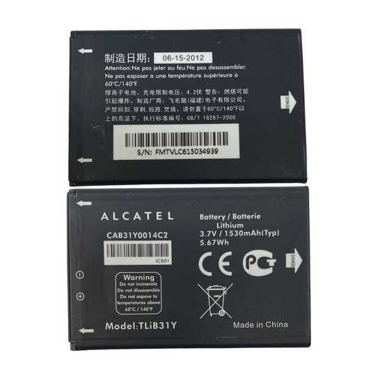 Battery TLiB31Y CAB31Y0014C2 For Alcatel Authority One Touch 955 960 1530mAh