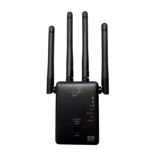 Victony Wireless WiFi Extender Signal Booster Amplifier Dual Band Repeater Black