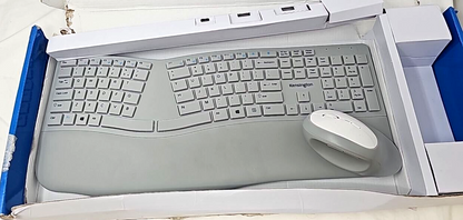 Kensington Pro Fit Ergonomic Wireless Keyboard and Mouse Bluetooth White