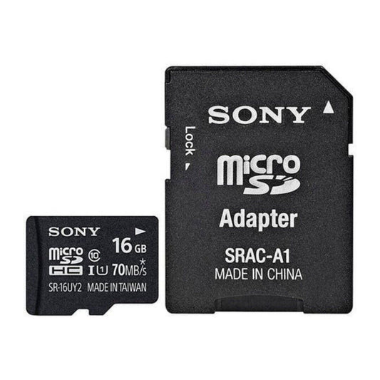 Original Sony Micro SDHC 16GB High Speed Memory Card Class 4 Adapter Included