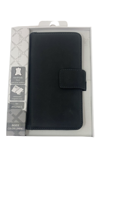 Magnetic Wallet Case Fits Apple iPhone 6 6s Folio Cover Protective Lether Black