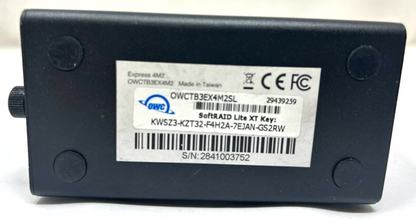 OWC Express 4M2 SSD Enclosure Thunderbolt 3 4K SoftRaid XT for NVMe M.2 228