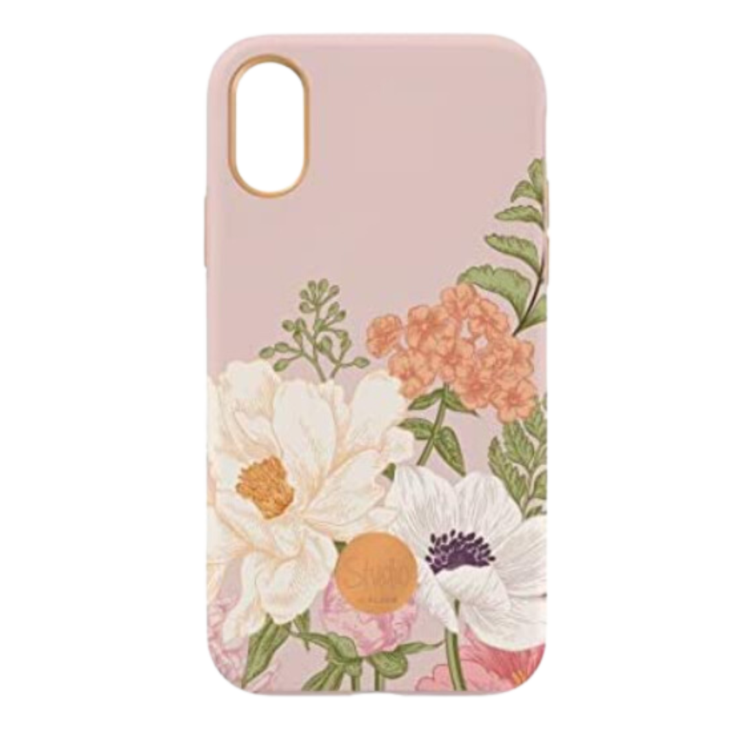 Hard Cover Case FLAVR Studio Pink Rose Bouquet iPlate For iPhone X XS Artistic